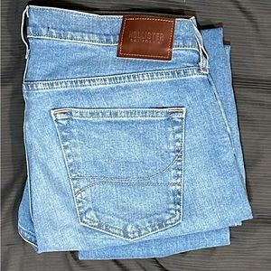 Hollister Slim Straight Blue Distressed Jeans | Sz 34 Men’s